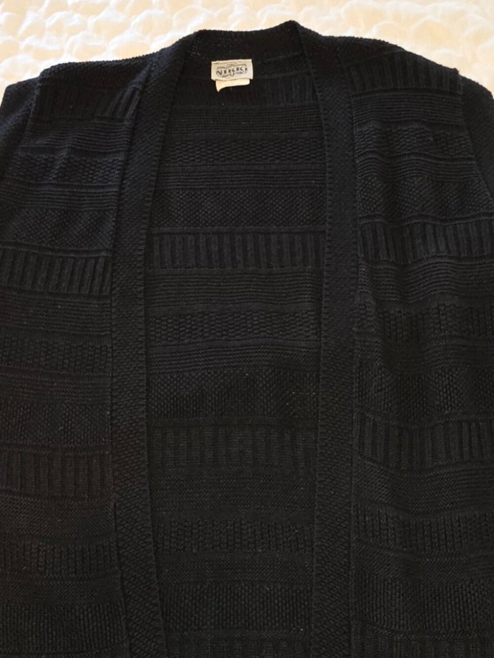Vintage Nikki Sweater Vest Cardigan Made in USA Sz L Dark Academia Unisex Layer